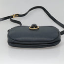 Christian Dior Shoulder Bag Leather Navy Gold Auth BA2504-5