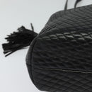 BALLY Shoulder Bag Leather Black Gold Auth BA2507-9