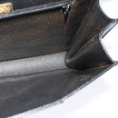 BALLY Shoulder Bag Leather Black Gold Auth BA2510-19