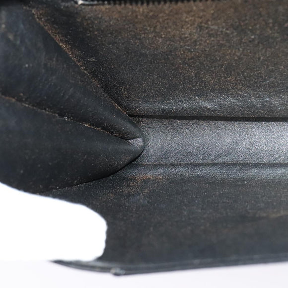 BALLY Shoulder Bag Leather Black Gold Auth BA2510