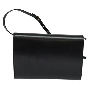 BALLY Shoulder Bag Leather Black Gold Auth BA2510 - 0