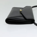 BALLY Shoulder Bag Leather Black Gold Auth BA2510-4