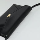 BALLY Shoulder Bag Leather Black Gold Auth BA2510-6