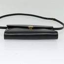 BALLY Shoulder Bag Leather Black Gold Auth BA2510-5