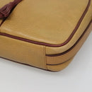 CARTIER Shoulder Bag Leather Yellow Gold Auth BA2511-9