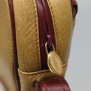CARTIER Shoulder Bag Leather Yellow Gold Auth BA2511-10