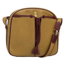 CARTIER Shoulder Bag Leather Yellow Gold Auth BA2511-1