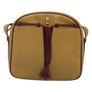 CARTIER Shoulder Bag Leather Yellow Gold Auth BA2511-13