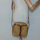 CARTIER Shoulder Bag Leather Yellow Gold Auth BA2511-21
