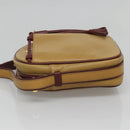 CARTIER Shoulder Bag Leather Yellow Gold Auth BA2511-4