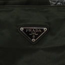 PRADA Shoulder Bag Nylon Green Silver Auth BA2512-14