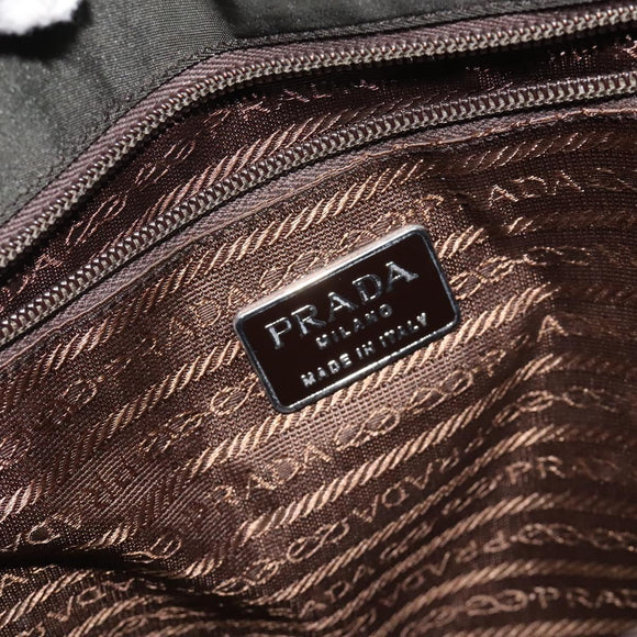 PRADA Shoulder Bag Nylon Green Silver Auth BA2512