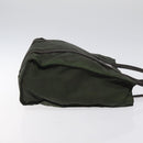 PRADA Shoulder Bag Nylon Green Silver Auth BA2512-4