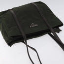 PRADA Shoulder Bag Nylon Green Silver Auth BA2512-6