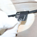 CHANEL Folding Umbrella Nylon White Black CC Auth BA2522-14