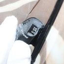 CHANEL Folding Umbrella Nylon White Black CC Auth BA2522-15