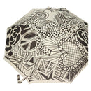 CHANEL Folding Umbrella Nylon White Black CC Auth BA2522-4