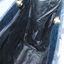 Salvatore Ferragamo Shoulder Bag Leather Navy Gold Auth BA2523-17