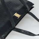 Salvatore Ferragamo Shoulder Bag Leather Navy Gold Auth BA2523-6
