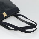 Salvatore Ferragamo Shoulder Bag Leather Navy Gold Auth BA2523-7