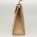 Salvatore Ferragamo Hand Bag Leather Beige Gold Auth BA2524-3