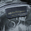 Salvatore Ferragamo Shoulder Bag Leather Navy Gold Auth BA2525-15