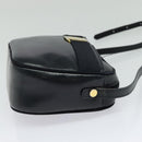 Salvatore Ferragamo Shoulder Bag Leather Navy Gold Auth BA2525-5