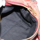 Chloe Etel Hand Bag Leather 2way Red Gold Auth BA2528-19