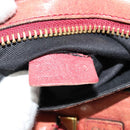 Chloe Etel Hand Bag Leather 2way Red Gold Auth BA2528-12