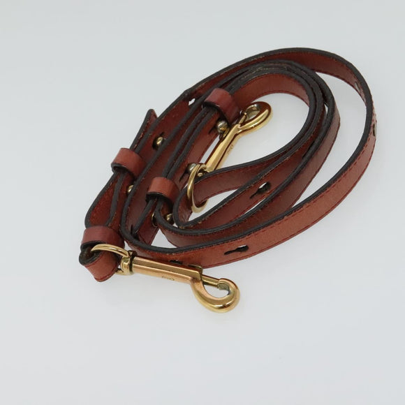 Chloe Etel Hand Bag Leather 2way Red Gold Auth BA2528