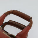 Chloe Etel Hand Bag Leather 2way Red Gold Auth BA2528-8