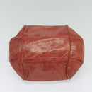 Chloe Etel Hand Bag Leather 2way Red Gold Auth BA2528-5