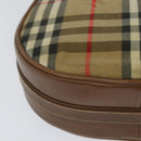 Burberrys Nova Check Shoulder Bag Canvas Beige Gold Auth BA2534-15