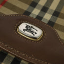 Burberrys Nova Check Shoulder Bag Canvas Beige Gold Auth BA2534-17