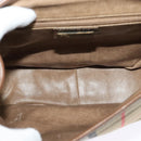 Burberrys Nova Check Shoulder Bag Canvas Beige Gold Auth BA2534-11