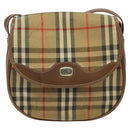 Burberrys Nova Check Shoulder Bag Canvas Beige Gold Auth BA2534-13