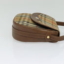 Burberrys Nova Check Shoulder Bag Canvas Beige Gold Auth BA2534-4