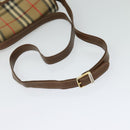 Burberrys Nova Check Shoulder Bag Canvas Beige Gold Auth BA2534-7