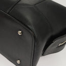 BURBERRY Hand Bag Leather Black Silver Auth BA2537-13