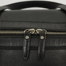 BURBERRY Hand Bag Leather Black Silver Auth BA2537-14