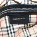 BURBERRY Hand Bag Leather Black Silver Auth BA2537-15
