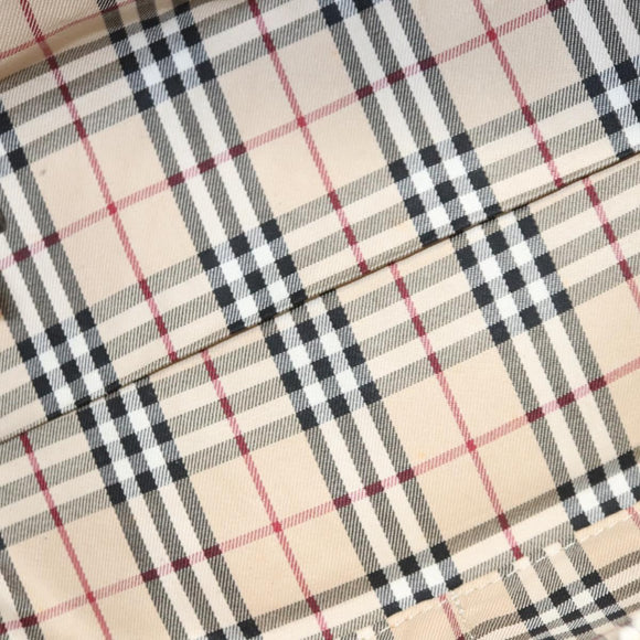 BURBERRY Hand Bag Leather Black Silver Auth BA2537