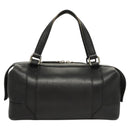 BURBERRY Hand Bag Leather Black Silver Auth BA2537-2