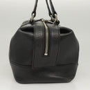 BURBERRY Hand Bag Leather Black Silver Auth BA2537-4