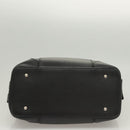 BURBERRY Hand Bag Leather Black Silver Auth BA2537-9