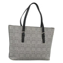 BURBERRY Nova Check Shoulder Bag Canvas Gray Silver Auth BA2538-1