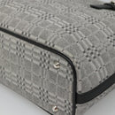 BURBERRY Nova Check Shoulder Bag Canvas Gray Silver Auth BA2538-9