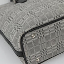 BURBERRY Nova Check Shoulder Bag Canvas Gray Silver Auth BA2538-14