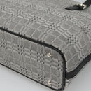 BURBERRY Nova Check Shoulder Bag Canvas Gray Silver Auth BA2538-15