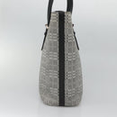 BURBERRY Nova Check Shoulder Bag Canvas Gray Silver Auth BA2538-4
